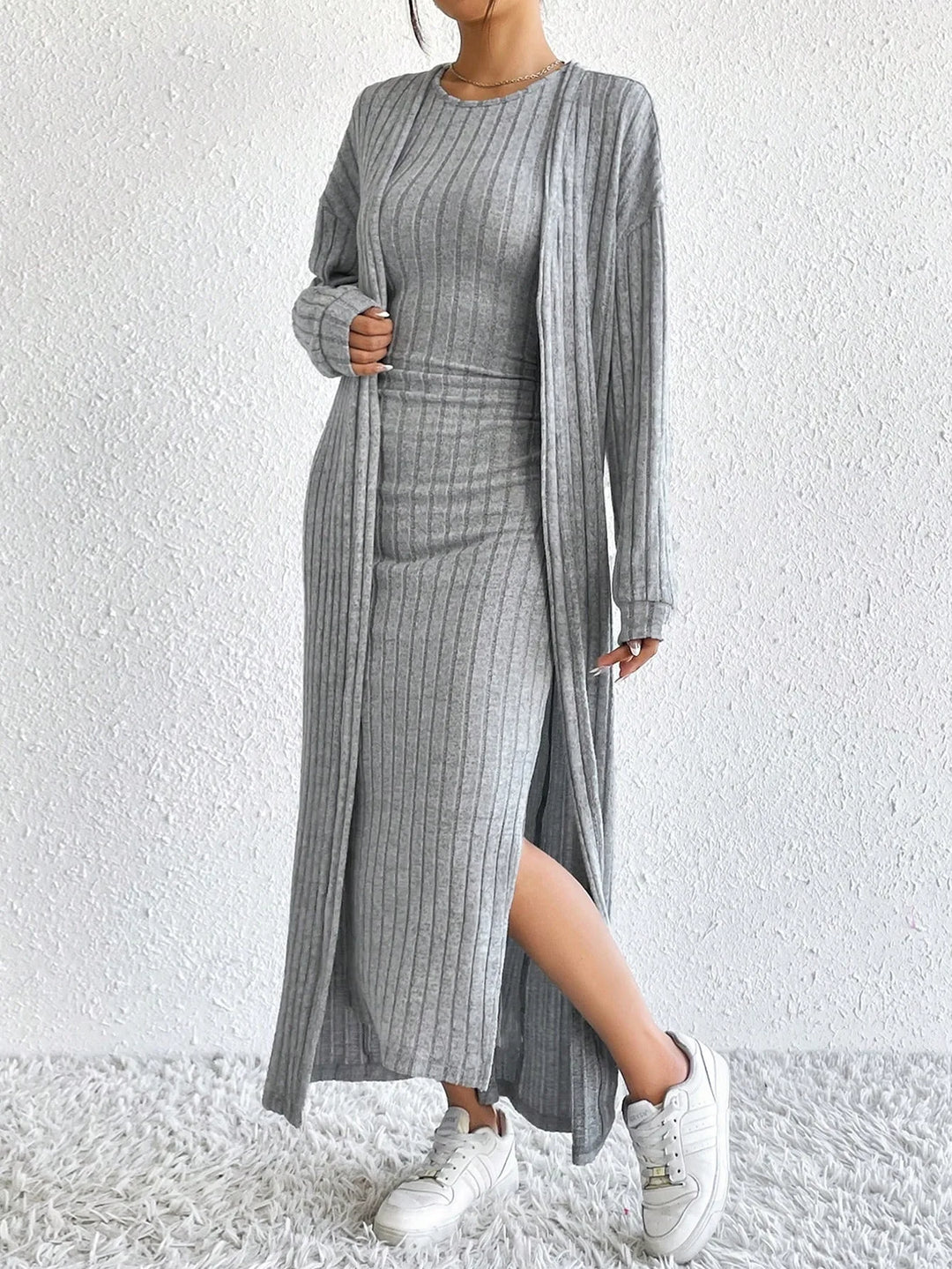 Vesper Ribbed Sheath Dress Set