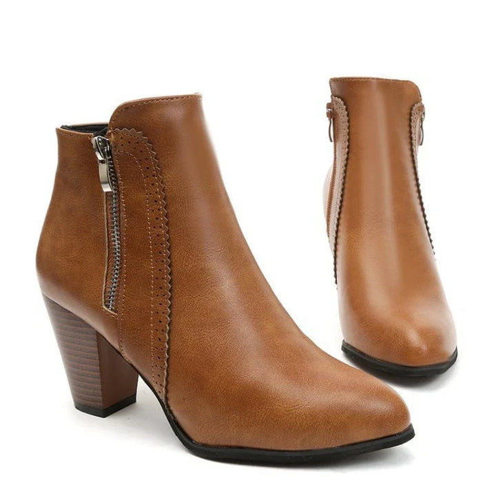 Anuk Leather Ankle Boots
