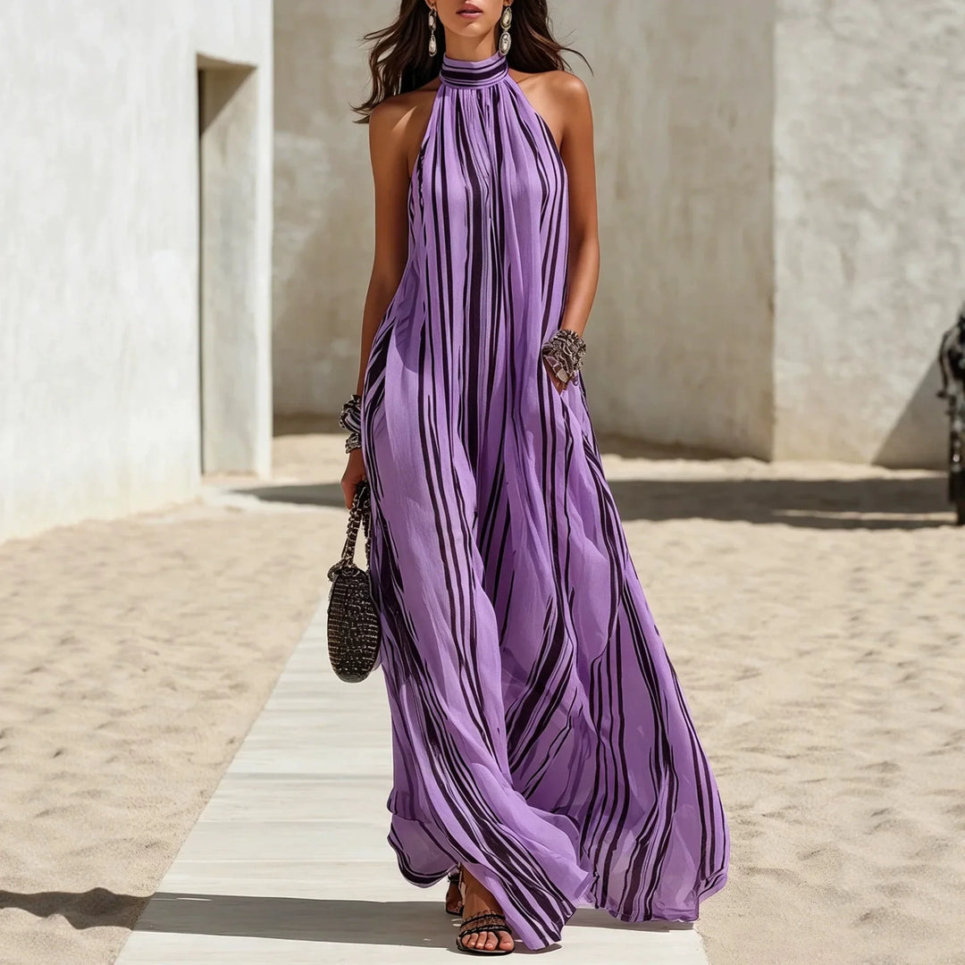 Mirelise Striped Pocket Maxi Dress