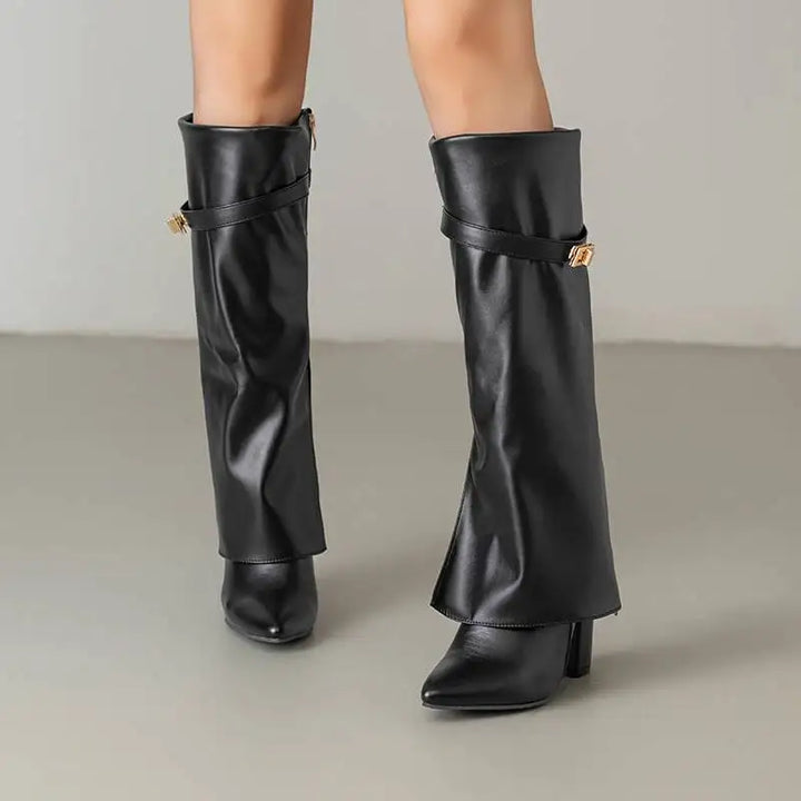 Felicity Square Heel Knee Boots
