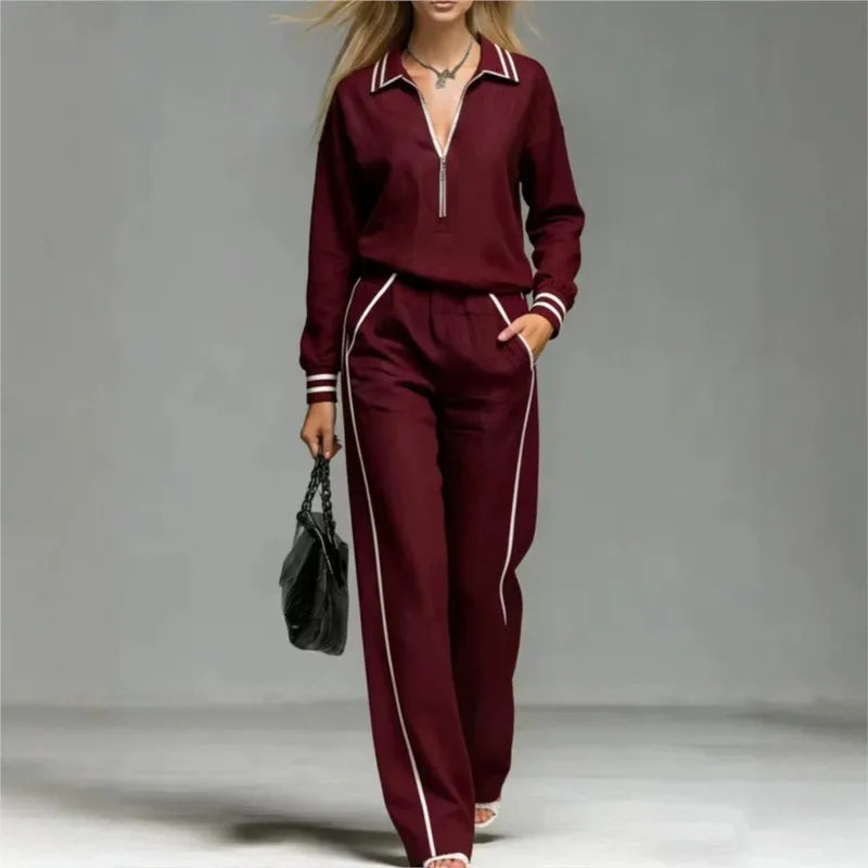 Marisol Half Zip Two Piece Set