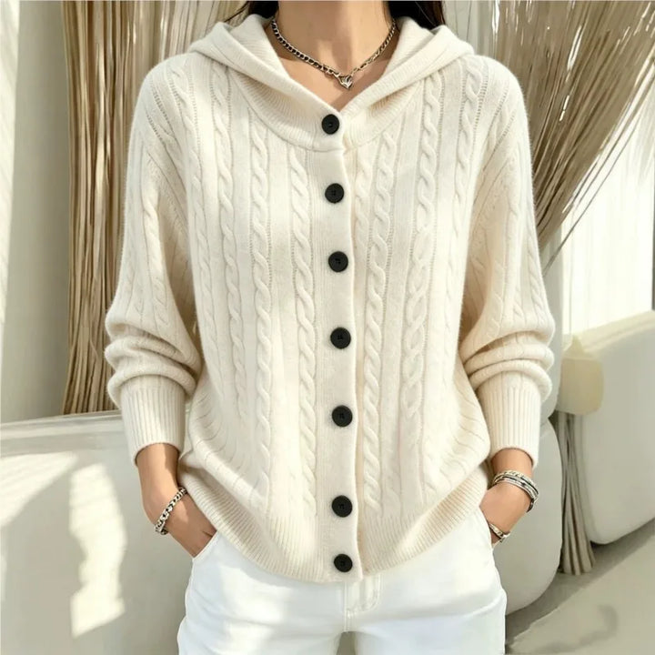 Anneka Cable Knit Button Cardigan