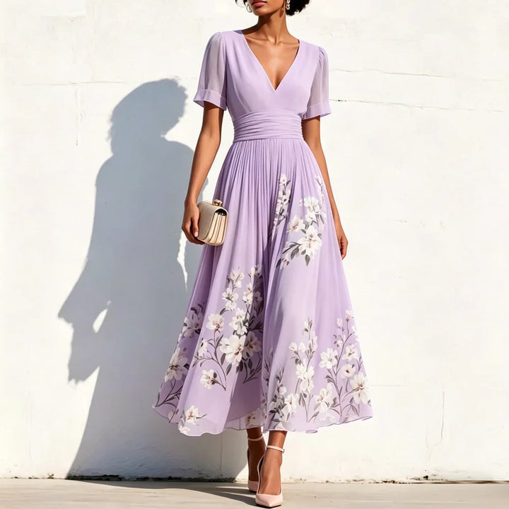 Weona Floral A Line Wedding Guest Dress