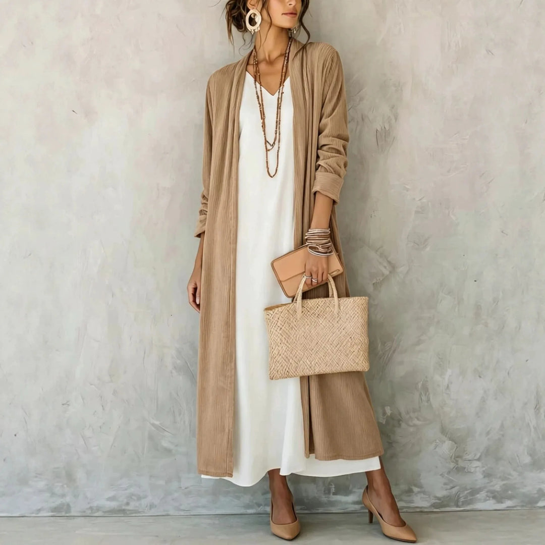 Adele Corduroy Long Cardigan