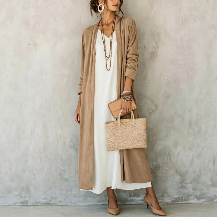 Adele Corduroy Long Cardigan