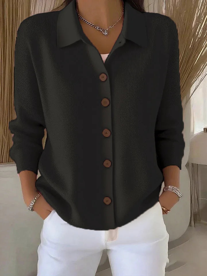 Elara Collared Knit Cardigan