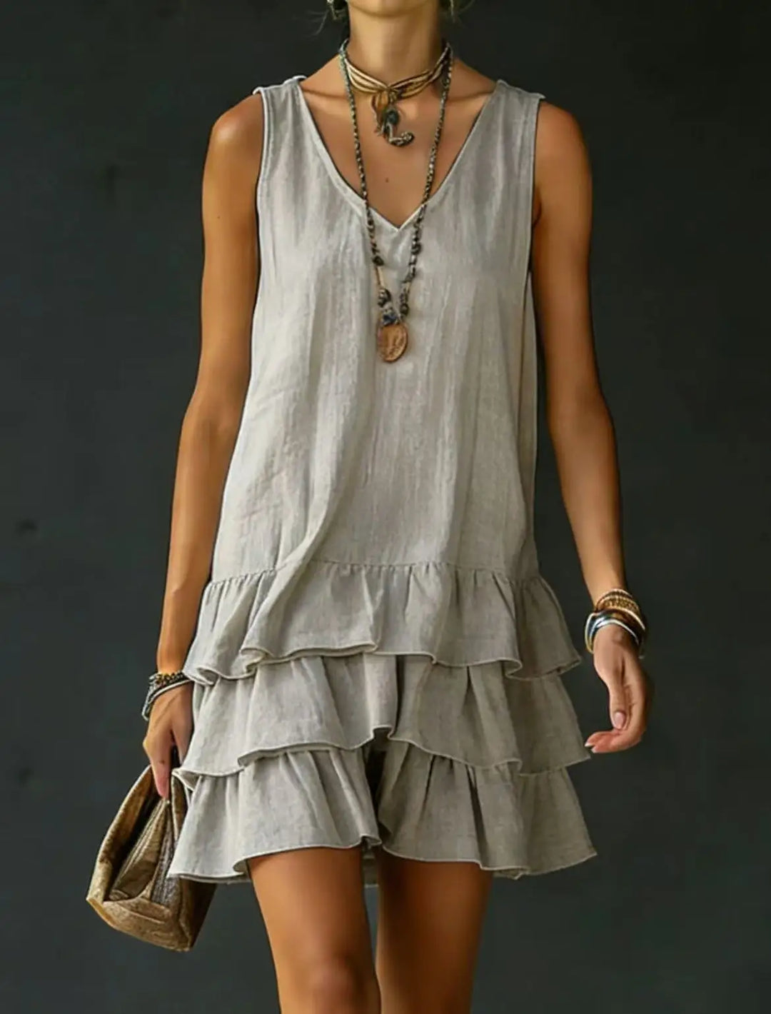 Polene Ruffle Mini Dress