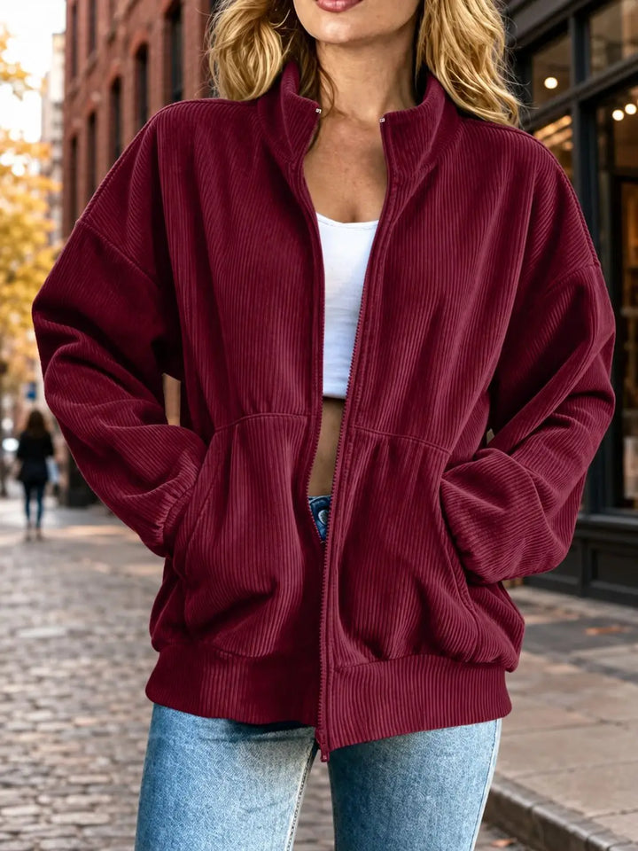 Wilhelmina Corduroy Zip Jacket