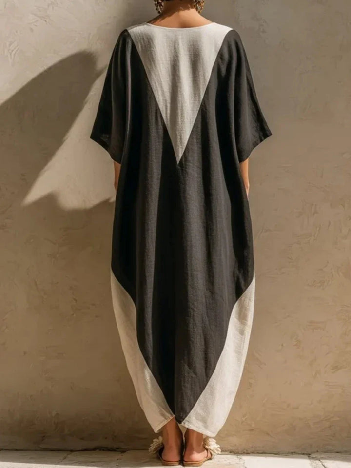 Elise Bohemian Linen Maxi Dress