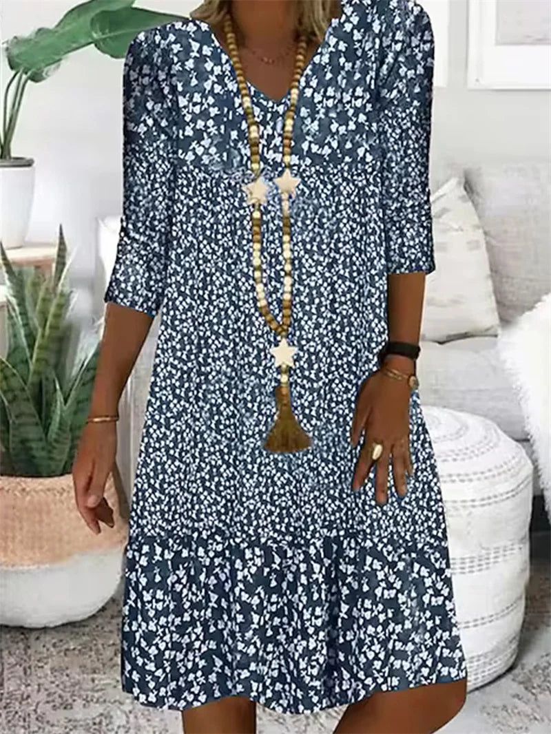 Rovina Printed Relaxed Midi Dress