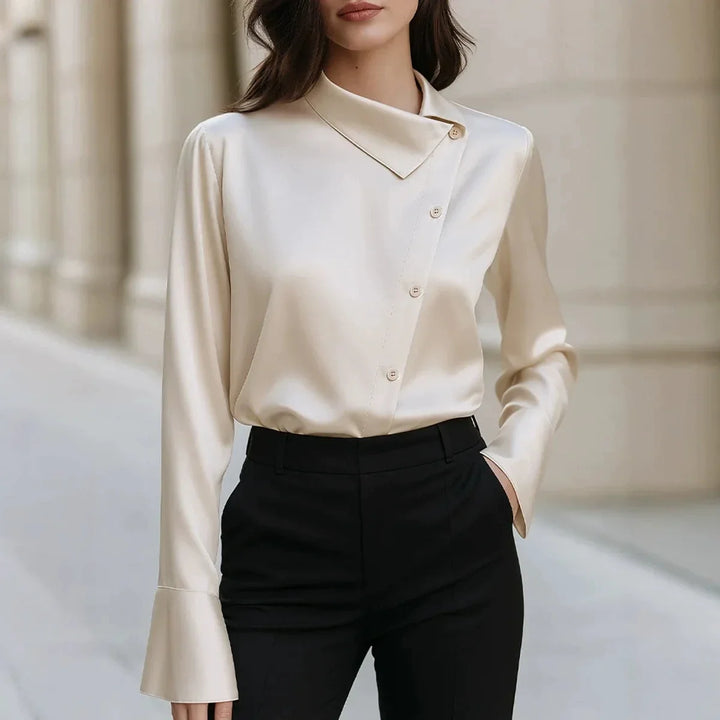 Deliah Asymmetric Collar Blouse