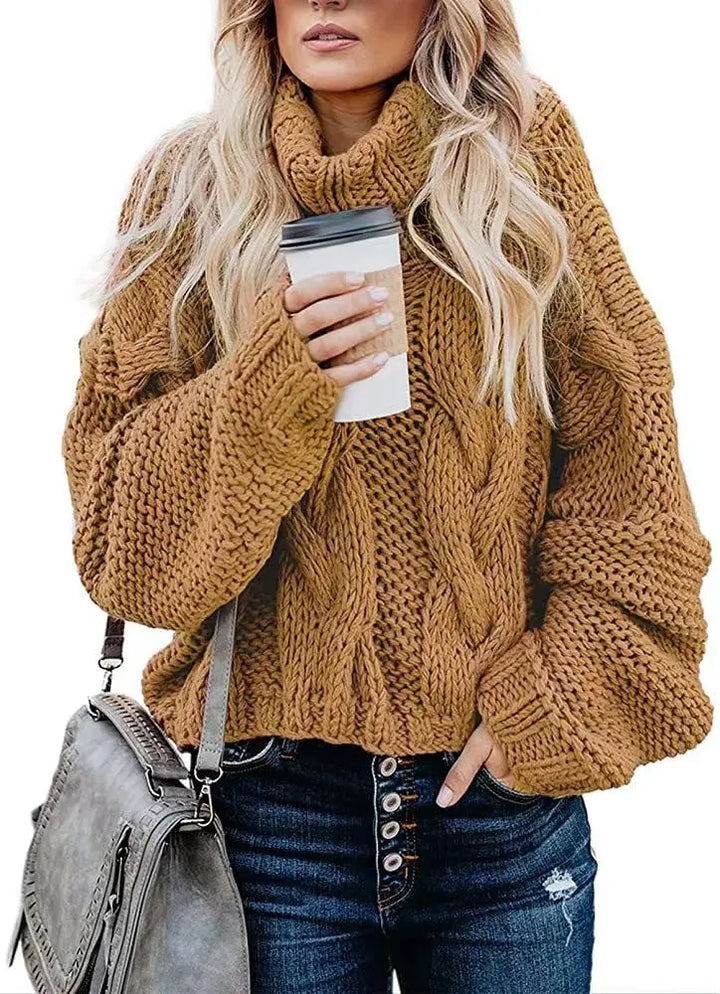 Freya Cable Knit Turtleneck Sweater