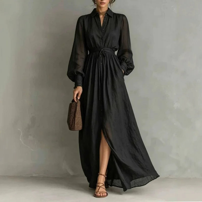 Kristine Lantern Sleeve Maxi Dress