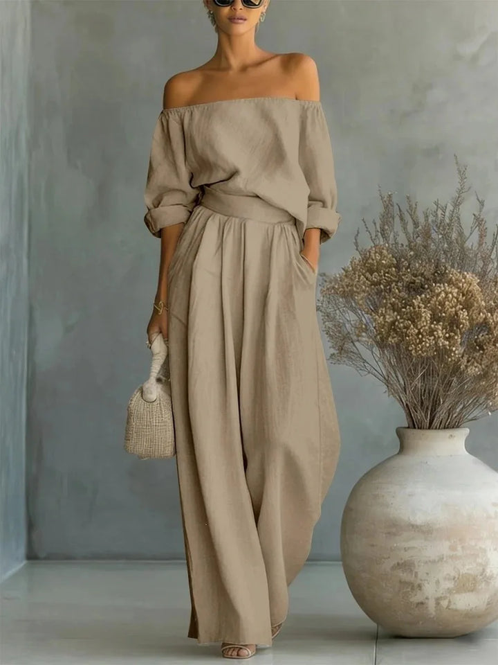 Eloise Off Shoulder Trouser Set