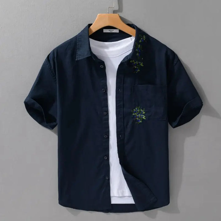 Bolton Casual Embroidered Button Shirt