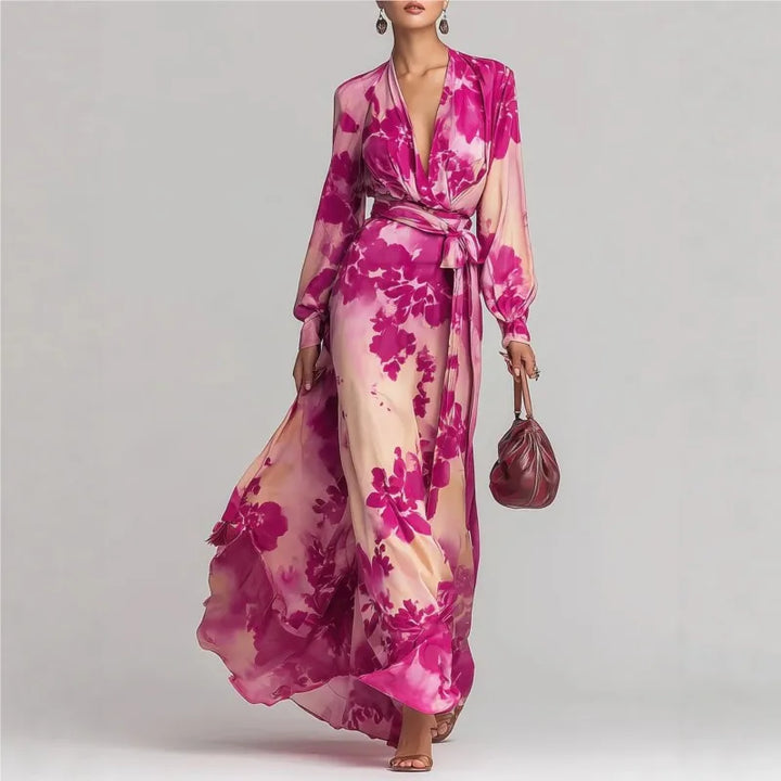 Olivia Floral Chiffon Maxi Dress