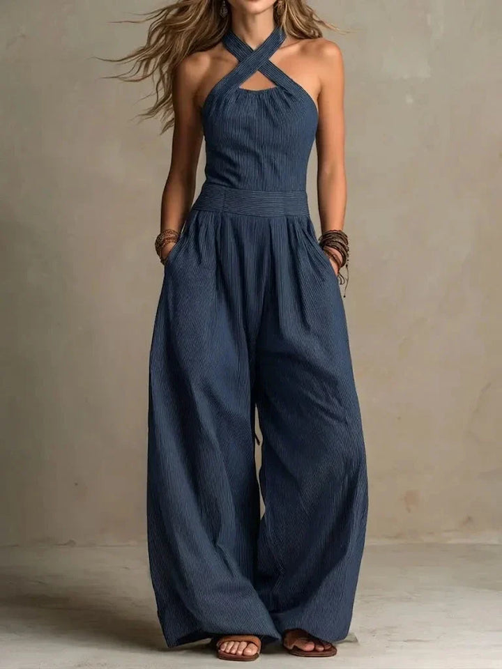 Linnea Halter Wide Leg Jumpsuit