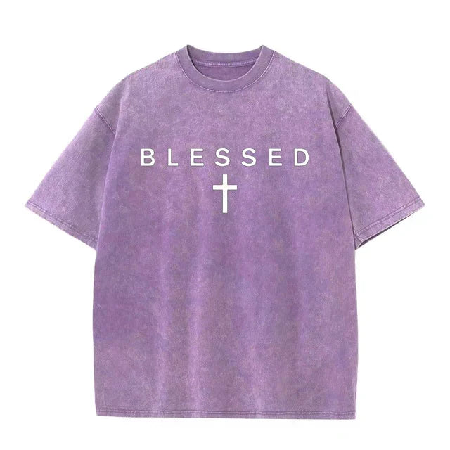 Blessed Faith Graphic Cotton T Shirt