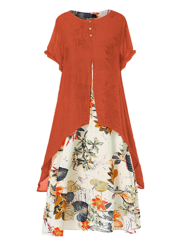 Vorelle Floral Patchwork Maxi Dress