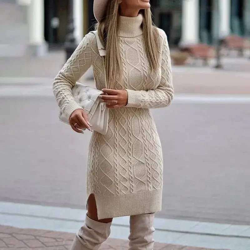 Odalis Cable Knit Sweater Dress