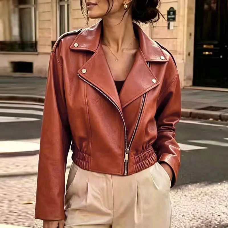 Marielle Cropped Moto Jacket