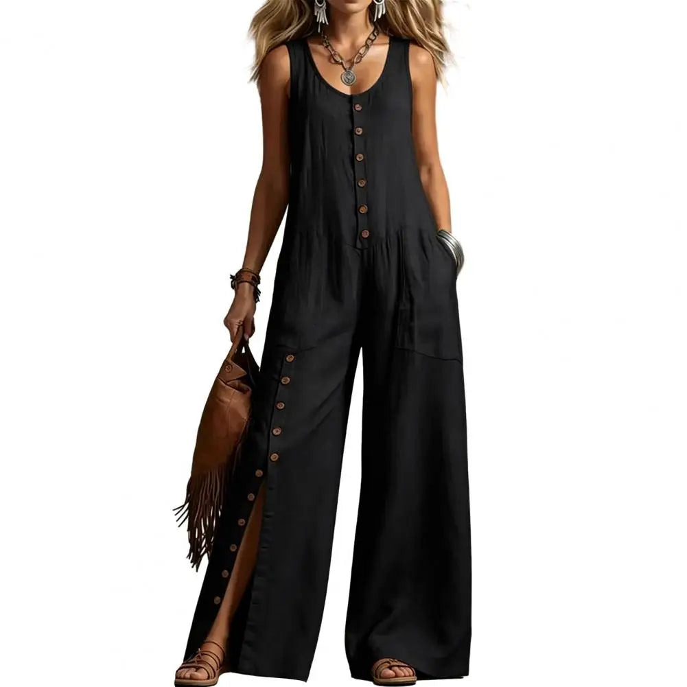 Zelina Relaxed Wide Leg Jumpsuit
