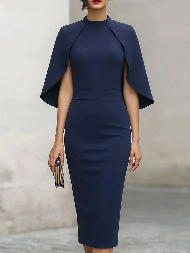 Georgia Cape Sleeve Semi Formal Dress