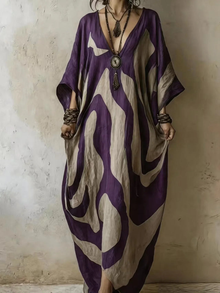 Sandra Abstract Print Maxi Dress