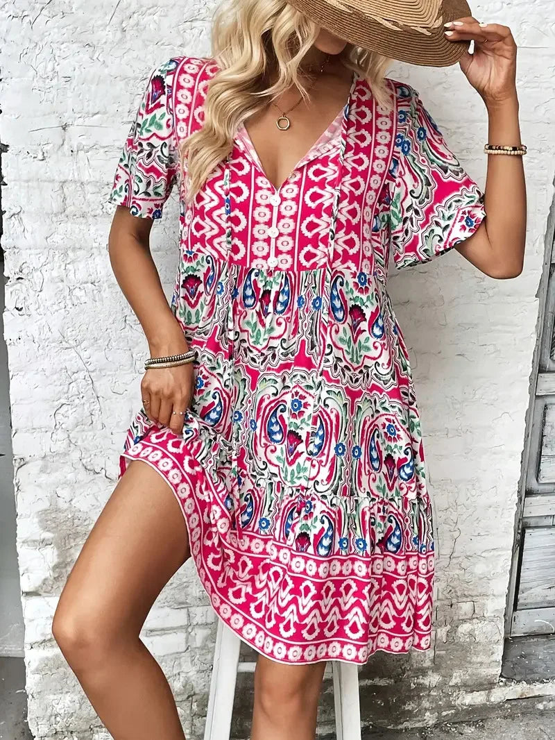 Fiora Bohemian Mini Dress