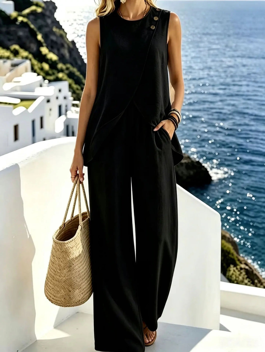 Avena Casual Summer Two-Piece Set