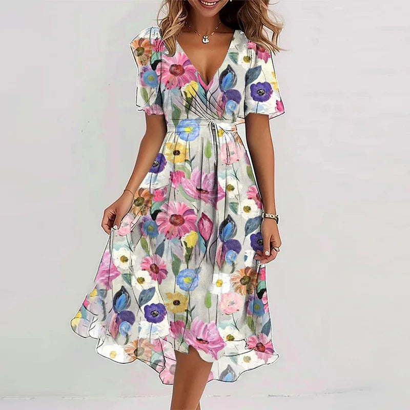 Araceli Flowy Floral Midi Dress