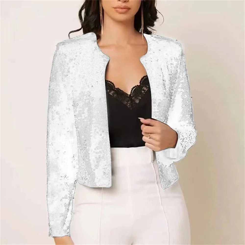 Marisette Sequin Crop Jacket