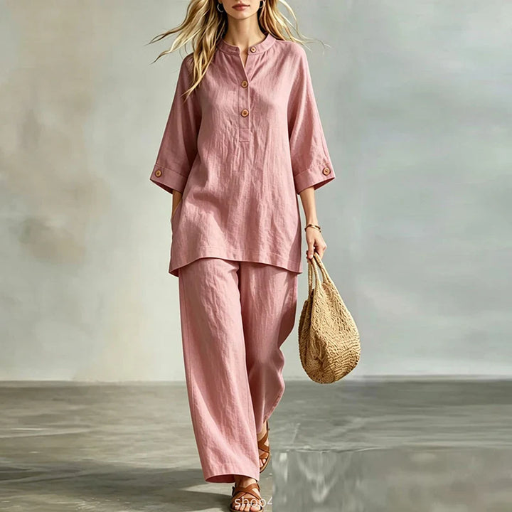 Carley Casual Linen Matching Set