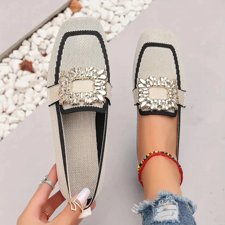 Andrea Breathable Knit Slip On Loafers