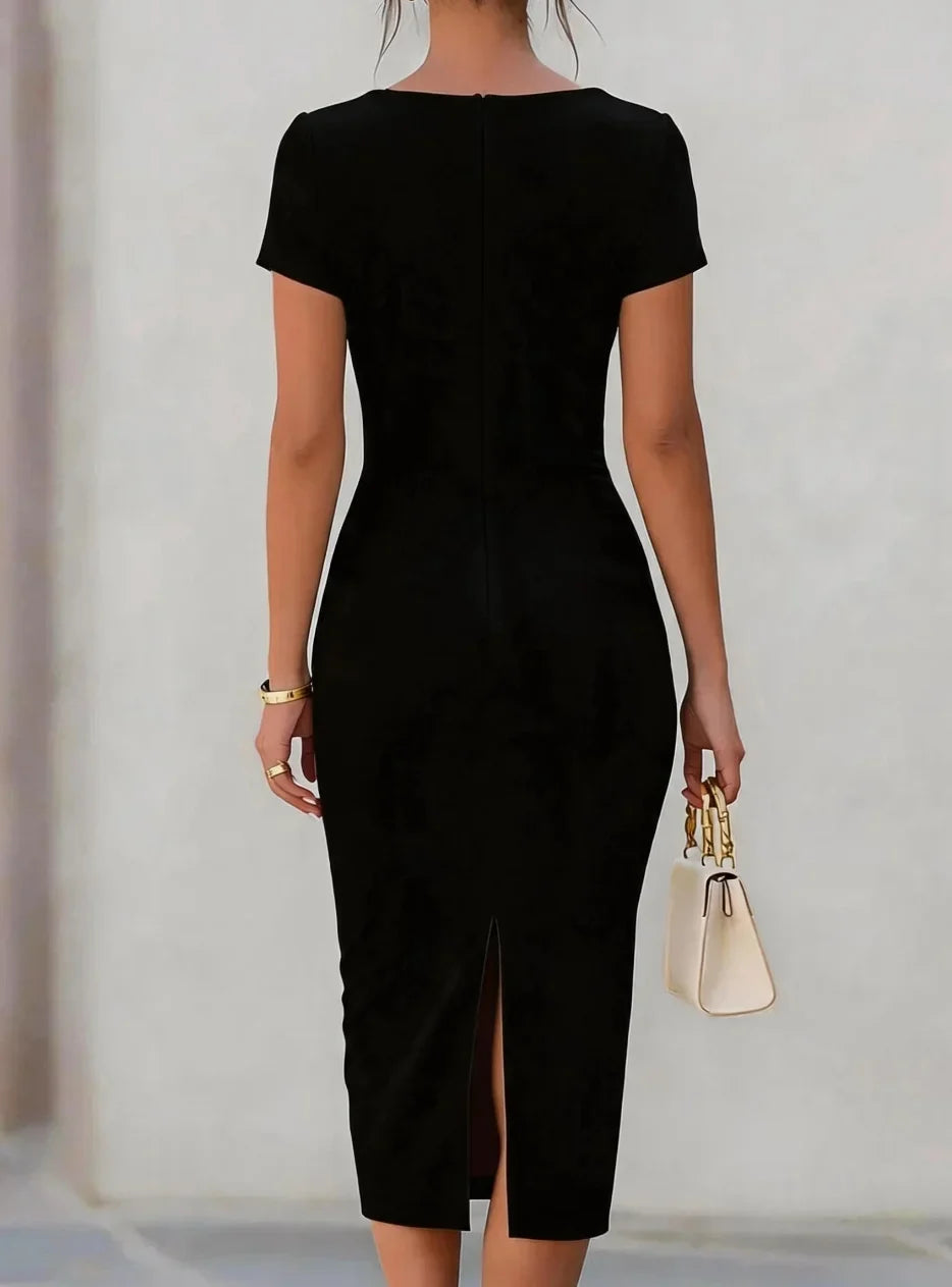 Colette Ruched Sheath Midi Dress