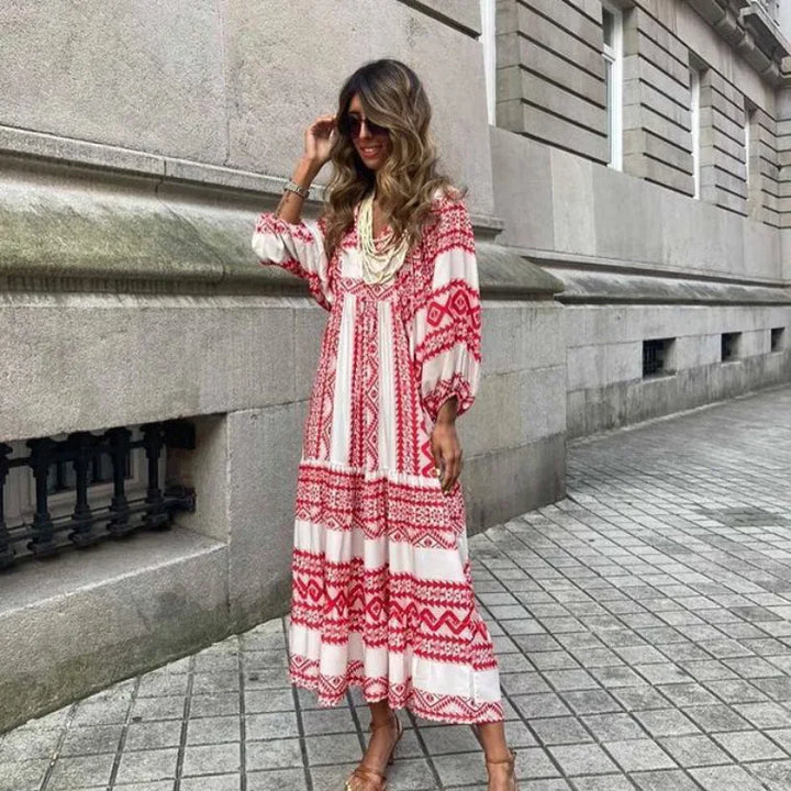 Lunaria Effortless Floral Boho Maxi Dress