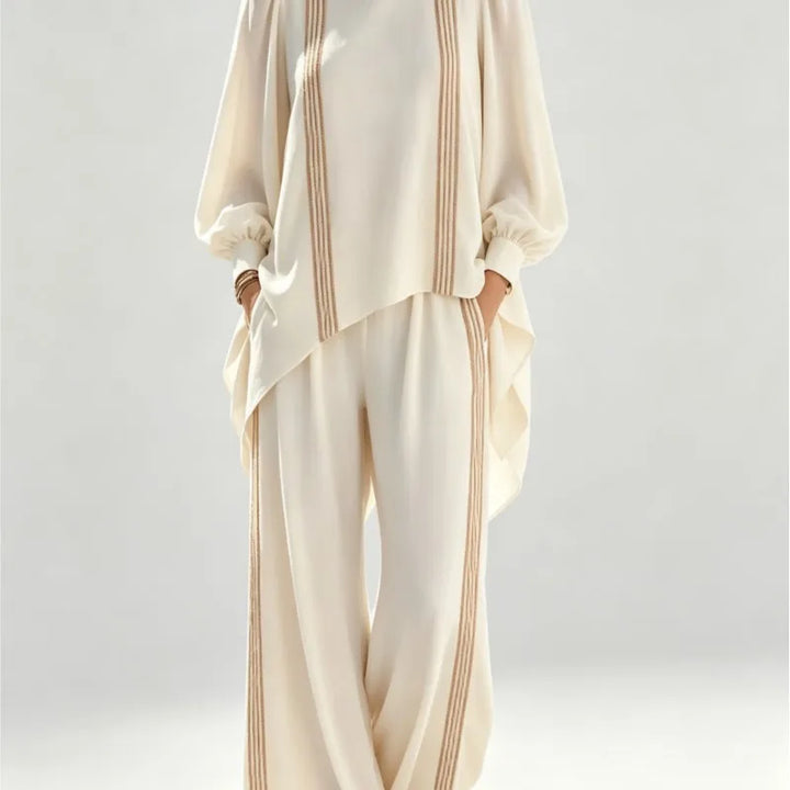 Ameera Asymmetric Stripe Set