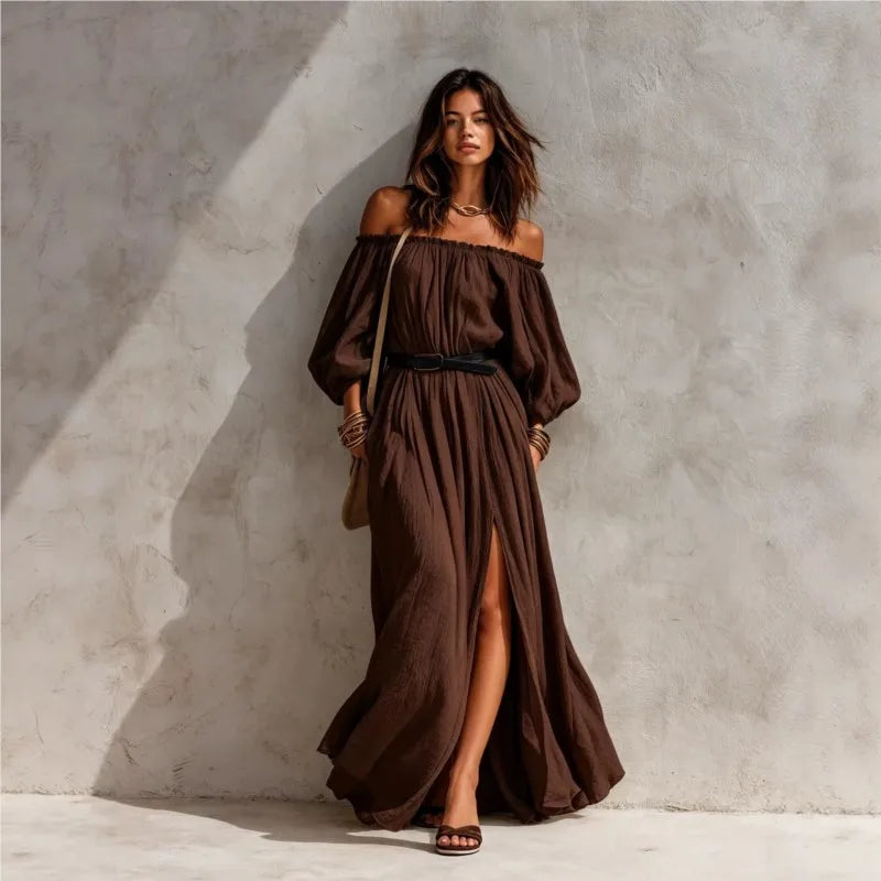 Zarela Off Shoulder Maxi Dress