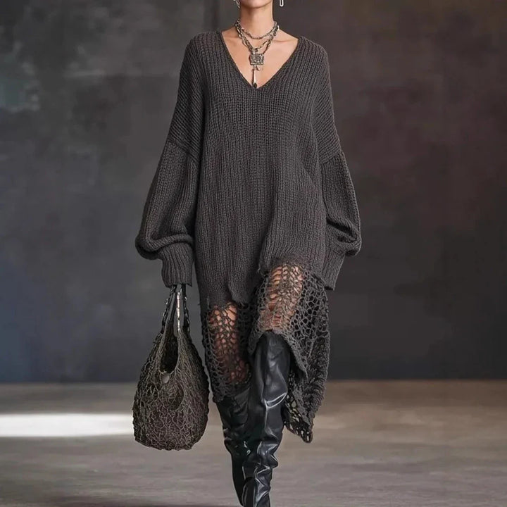 Marielisse Hollow Out Sweater Dress