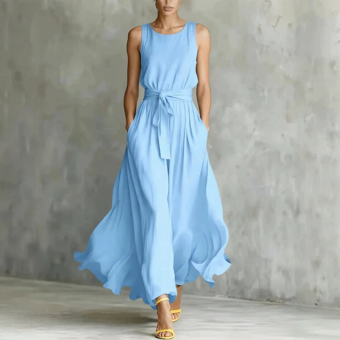 Fioretta Elegant Pocket Maxi Dress