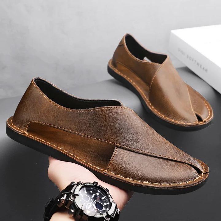 Draven Crossover Leather Sandal