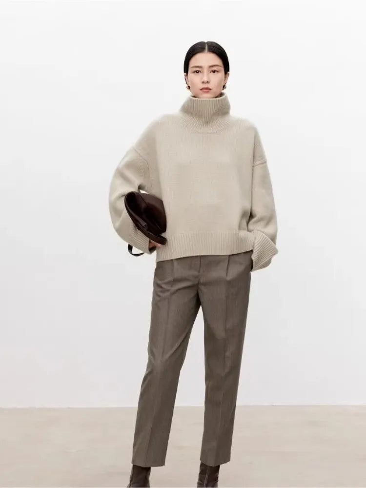 Marisla Turtleneck Cashmere Pullover