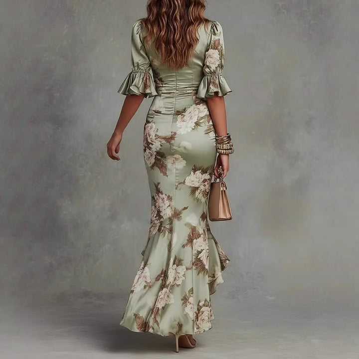 Laureen V-Neck Maxi Wedding Guest Dress