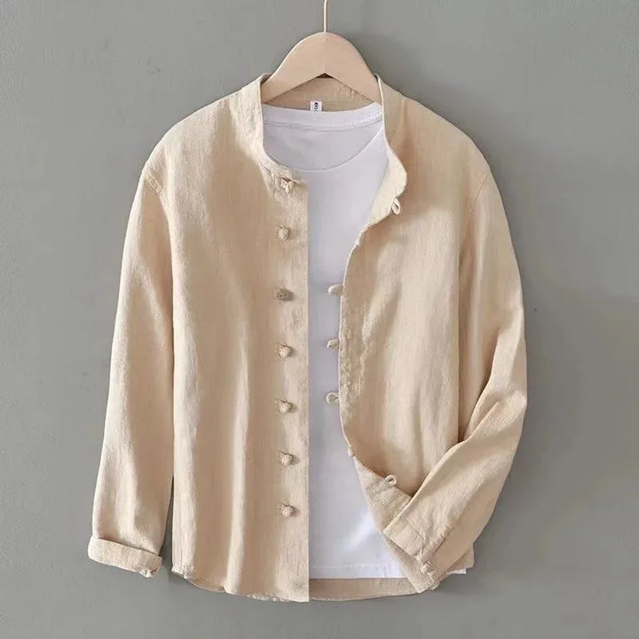Lucas Henley Long Sleeve Linen Shirt