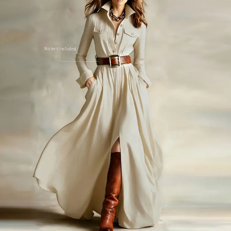Rosalyn Button Front Maxi Dress