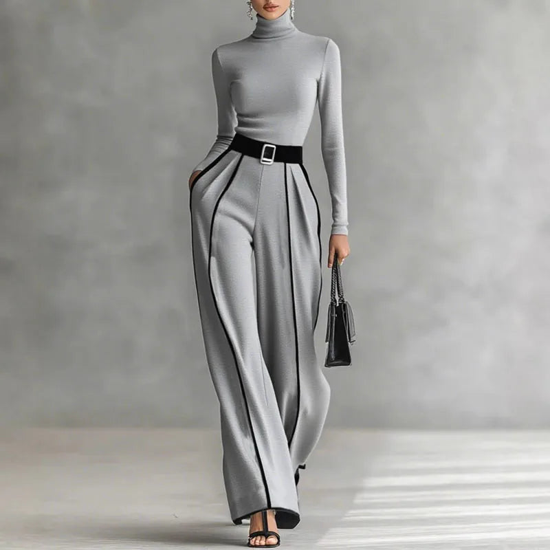 Lisa Buckled Waist Two Piece Set