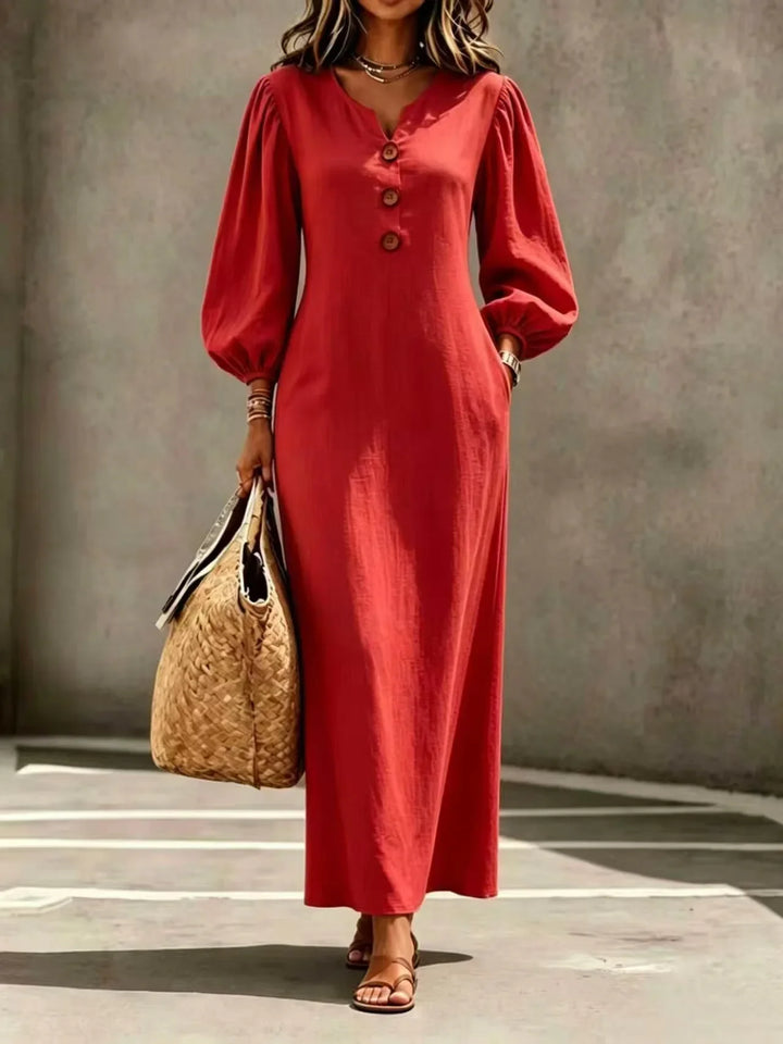 Linnea Button Front Maxi Dress