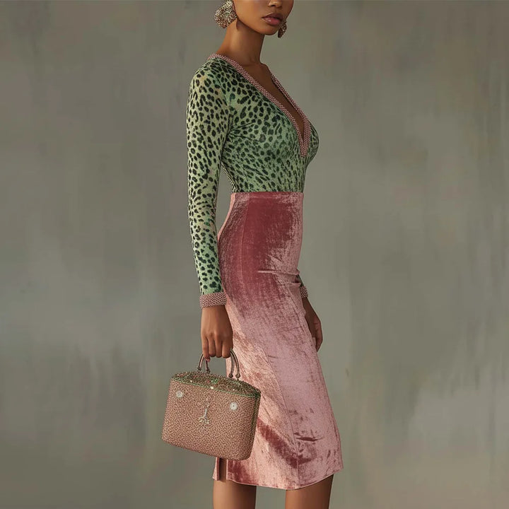 Eva Figure Skimming Velvet Dress