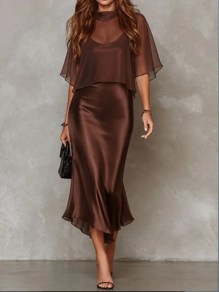 Romina Satin Midi Dress Set