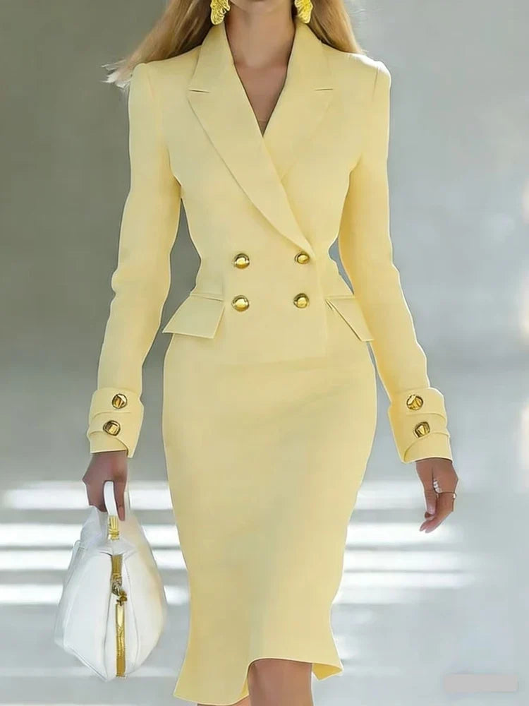 Juliana Tailored Office Midi Dress